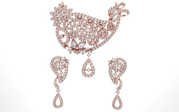 Women Earring Pendant 3dm STL OBJ FBX Renders Details 3D print model