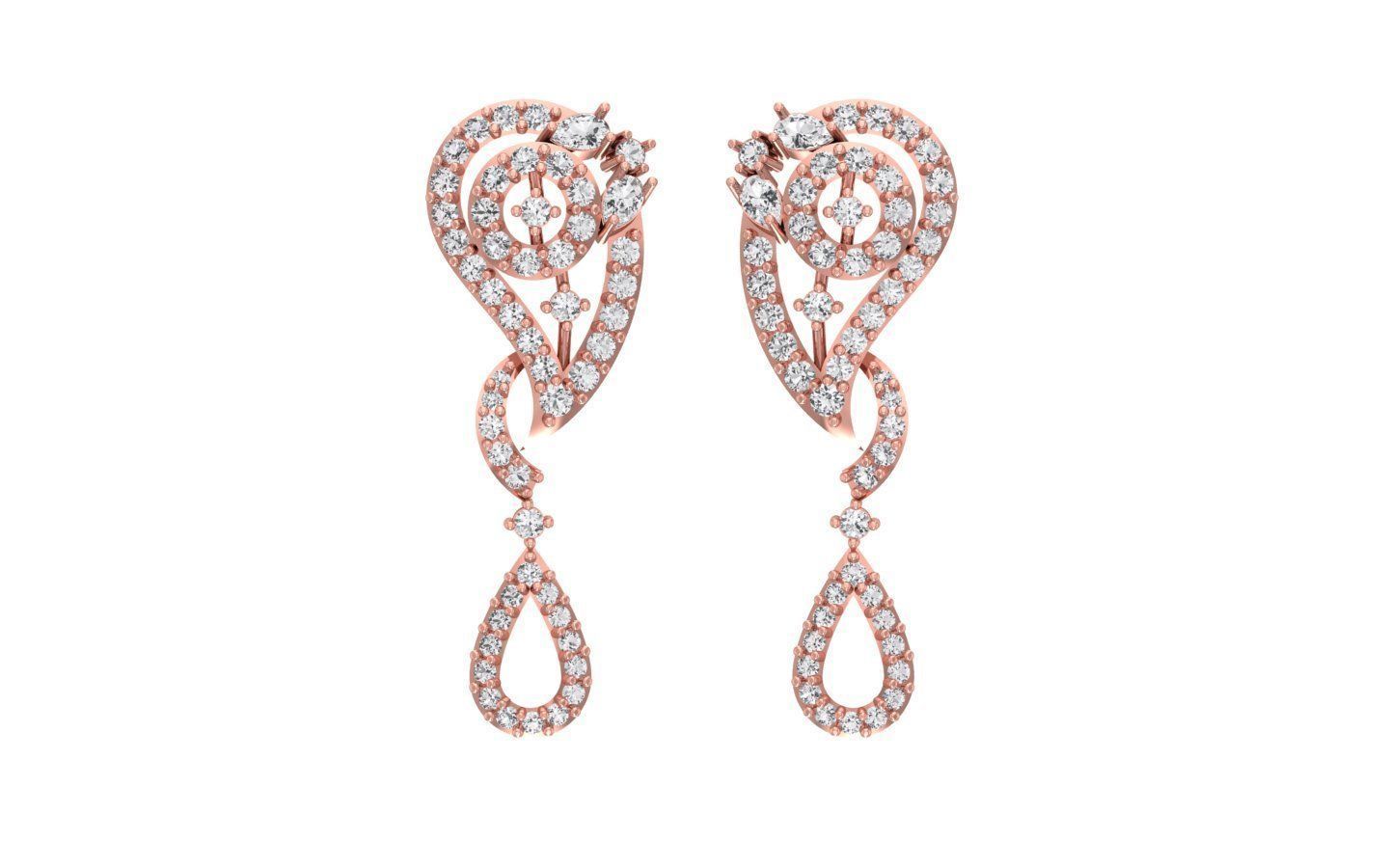 Women Earring Pendant 3dm STL OBJ FBX Renders Details 3D print model_2