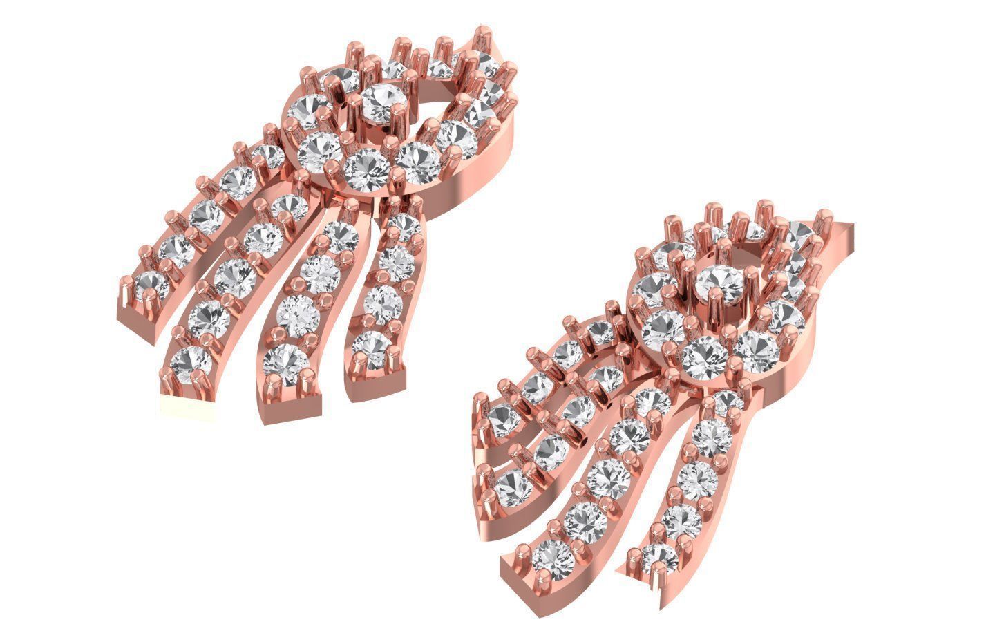 Women Earring Pendant 3dm STL OBJ FBX Renders Details 3D print model_5