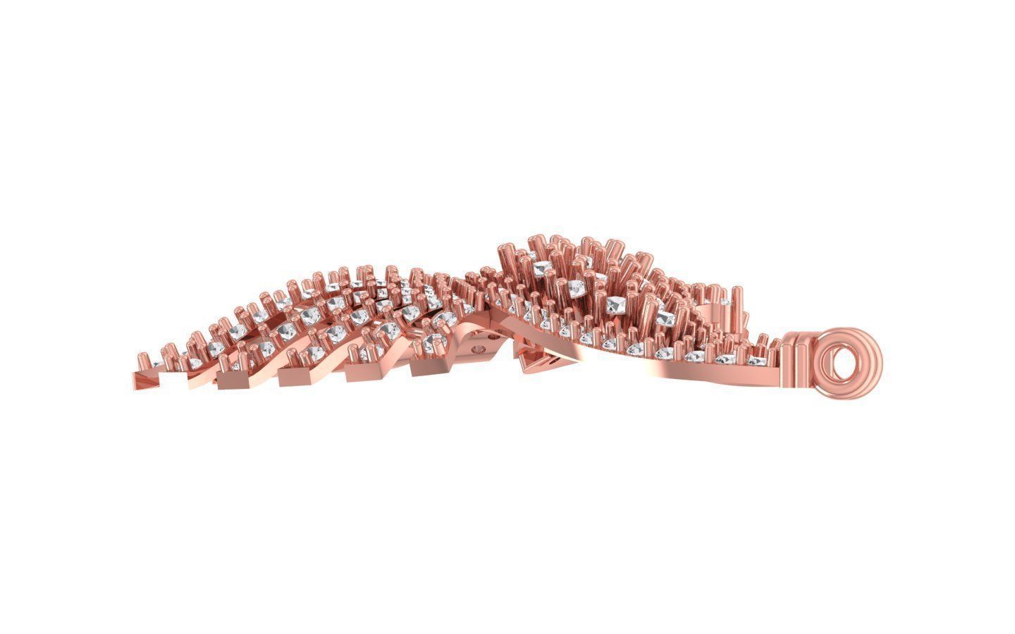 Women Earring Pendant 3dm STL OBJ FBX Renders Details 3D print model_6