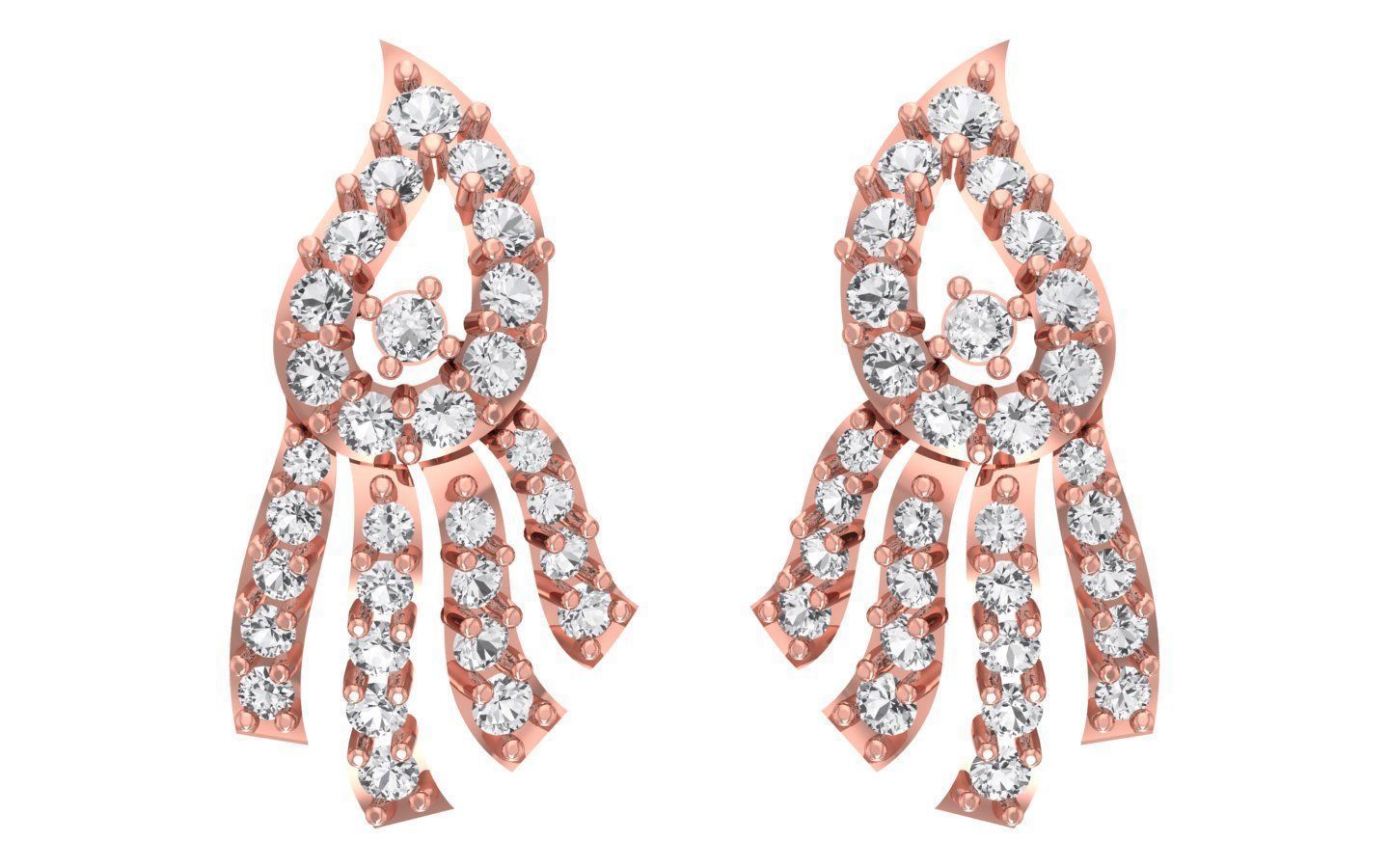 Women Earring Pendant 3dm STL OBJ FBX Renders Details 3D print model_1