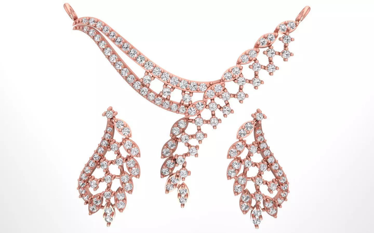 Women Earring Pendant 3dm STL OBJ FBX Renders Details 3D print model_0