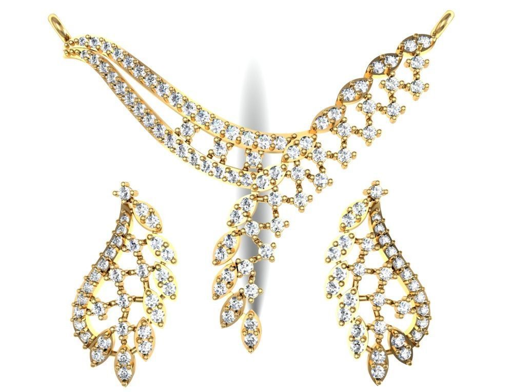 Women Earring Pendant 3dm STL OBJ FBX Renders Details 3D print model_7