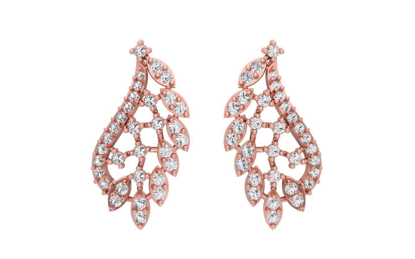 Women Earring Pendant 3dm STL OBJ FBX Renders Details 3D print model_5