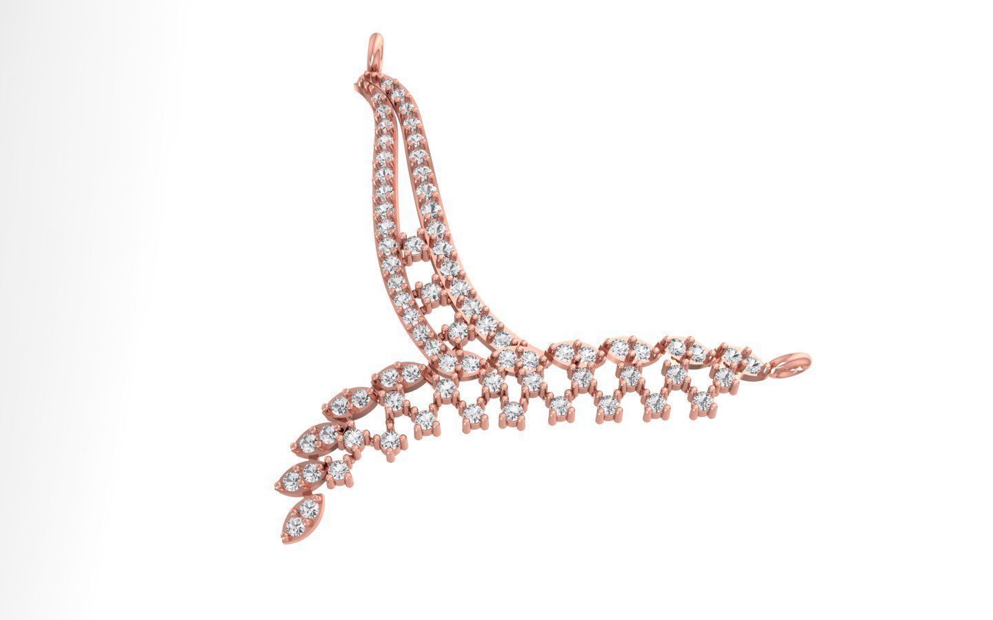 Women Earring Pendant 3dm STL OBJ FBX Renders Details 3D print model_3