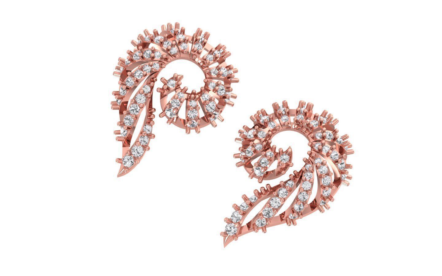 Women Earring Pendant 3dm STL OBJ FBX Renders Details 3D print model_6