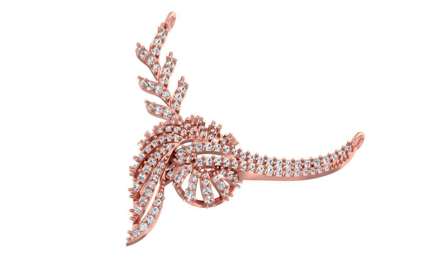 Women Earring Pendant 3dm STL OBJ FBX Renders Details 3D print model_4