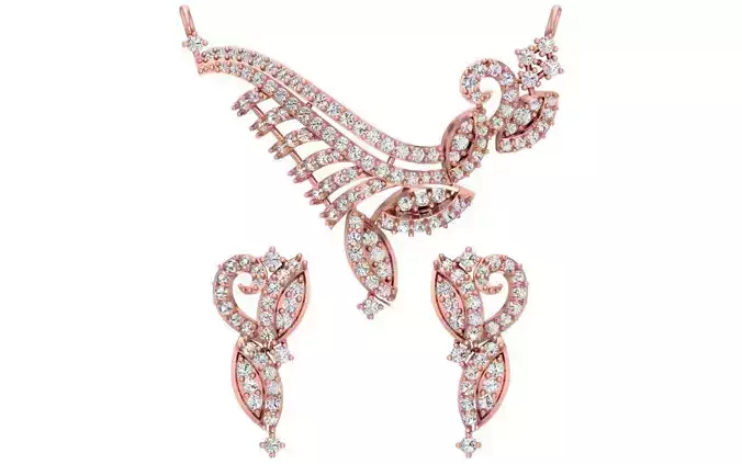 Women Earring Pendant 3dm STL OBJ FBX Renders Details