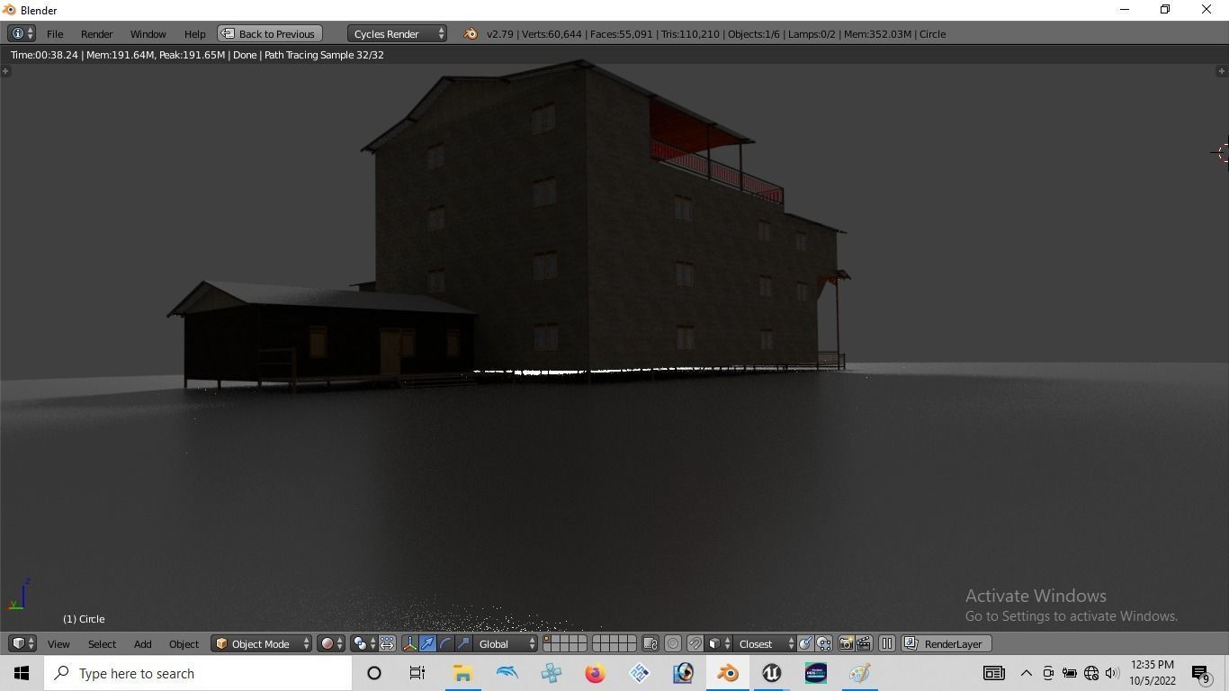 Rumah kayu panggung tingkat 005-006 3D model_2