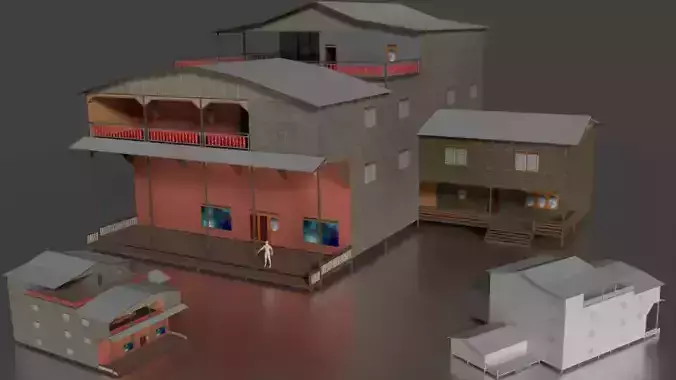 Rumah kayu panggung tingkat 005-006