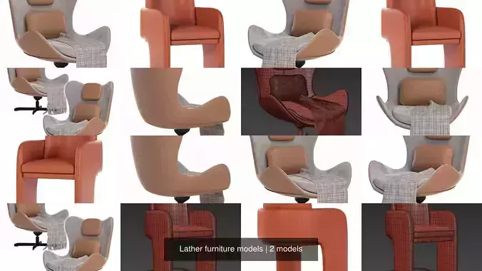 Lather furniture models 3D Model Collection