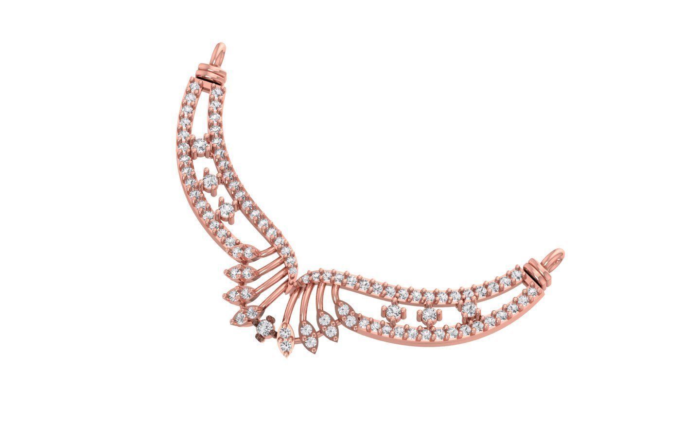 Women Necklace Pendant 3dm STL OBJ FBX Renders Details 3D print model_2