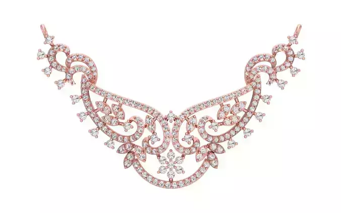 Women Necklace Pendant 3dm STL OBJ FBX Renders Details