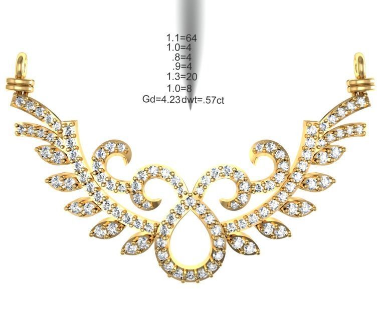 Women Necklace Pendant 3dm STL OBJ FBX Renders Details 3D print model_3