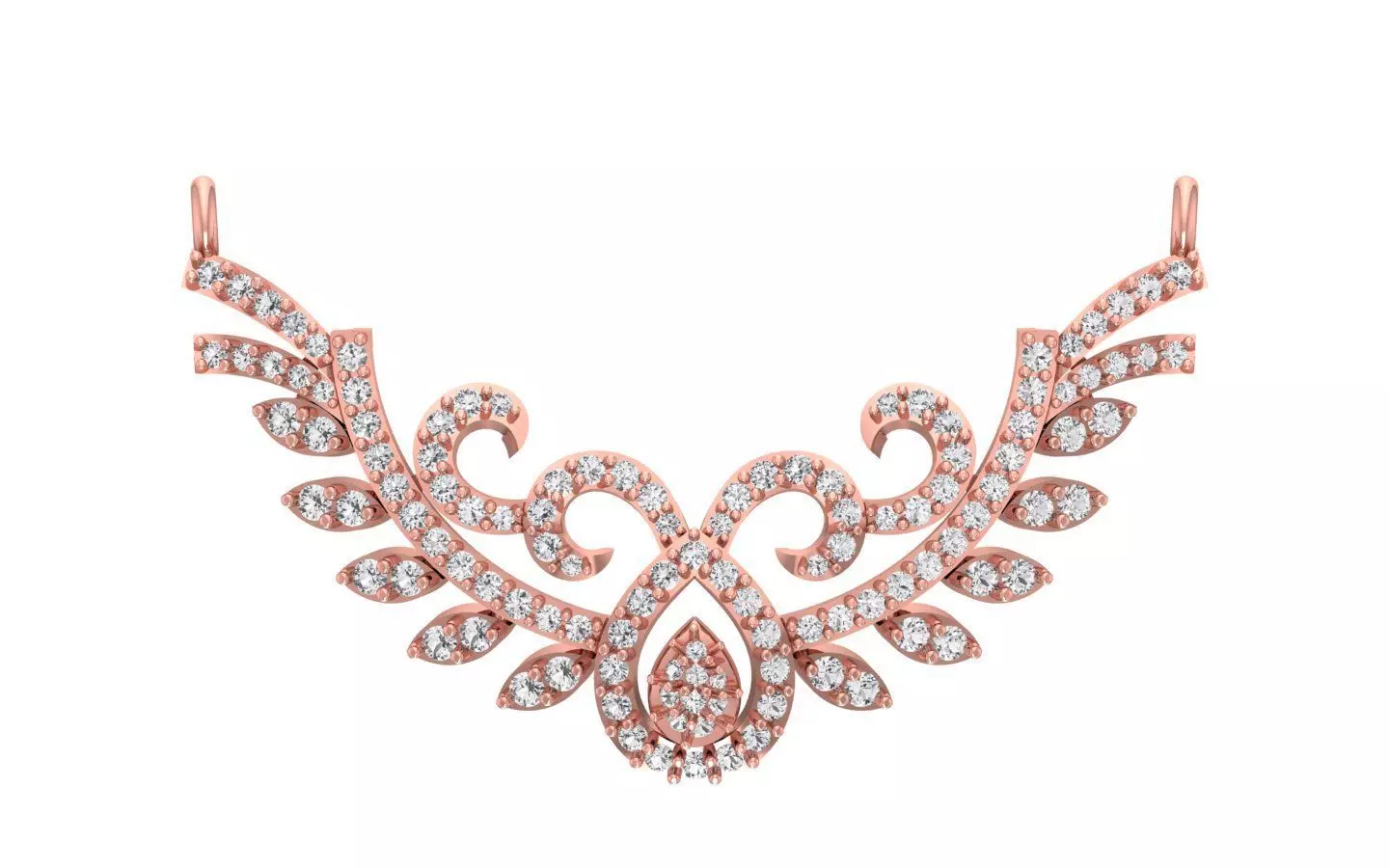 Women Necklace Pendant 3dm STL OBJ FBX Renders Details 3D print model_0