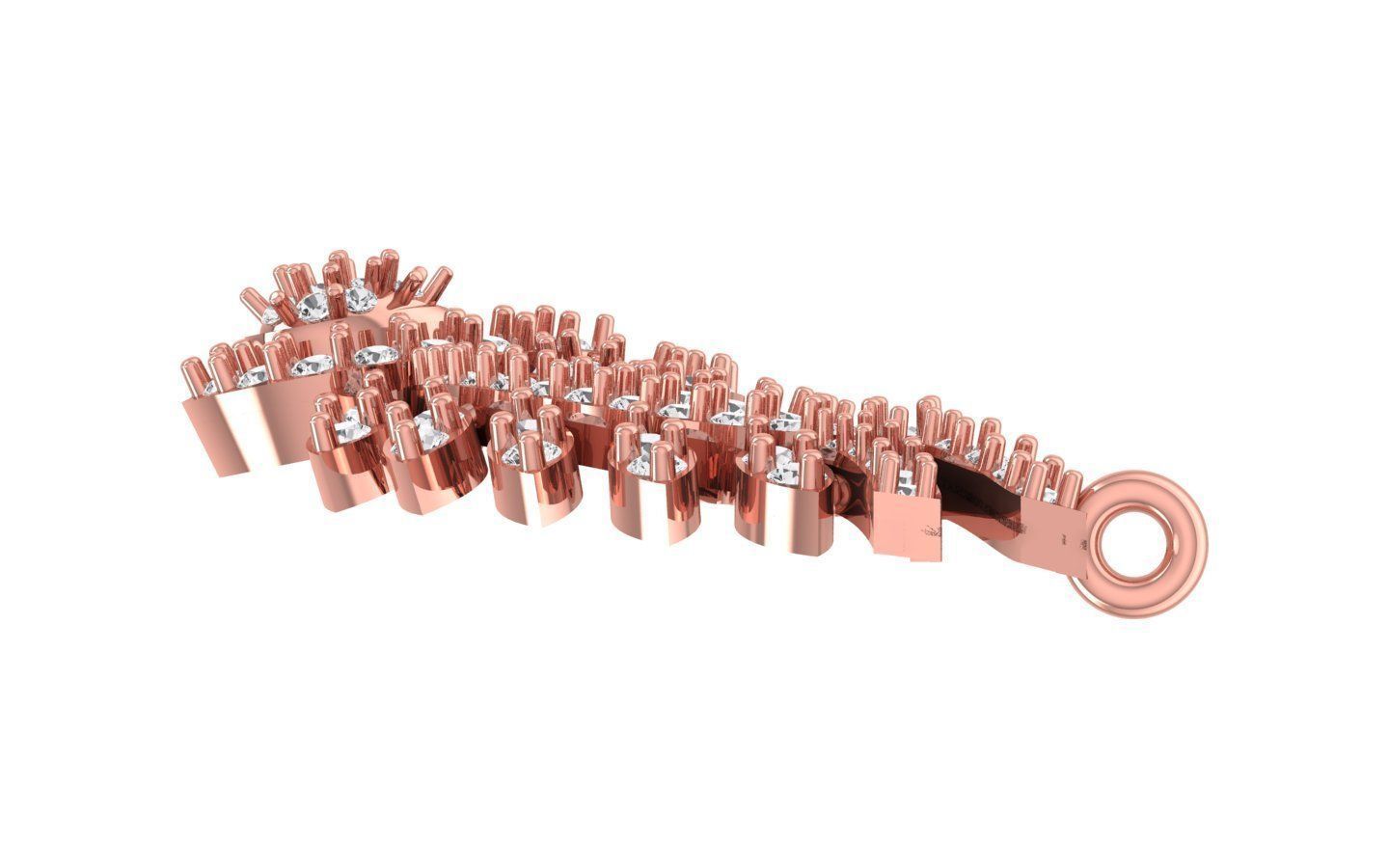 Women Necklace Pendant 3dm STL OBJ FBX Renders Details 3D print model_1