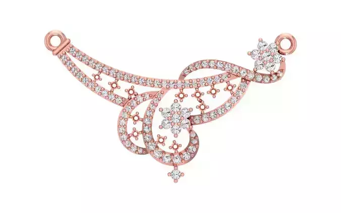 Women Necklace Pendant 3dm STL OBJ FBX Renders Details