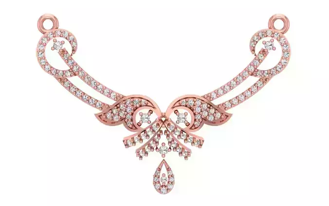 Women Necklace Pendant 3dm STL OBJ FBX Renders Details