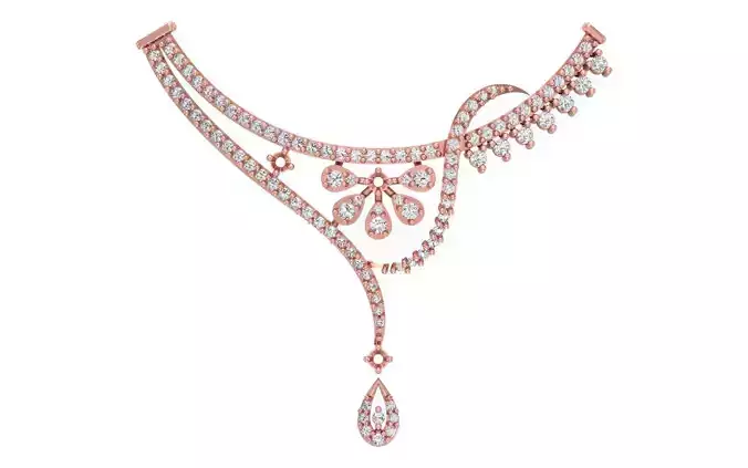 Women Necklace Pendant 3dm STL OBJ FBX Renders Details