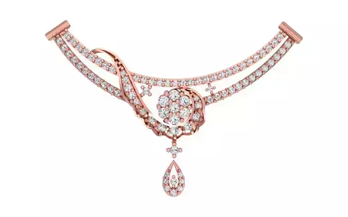 Women Necklace Pendant 3dm STL OBJ FBX Renders Details