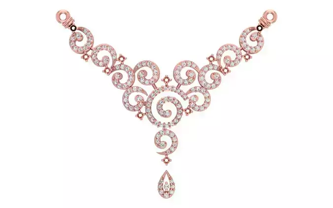 Women Necklace Pendant 3dm STL OBJ FBX Renders Details