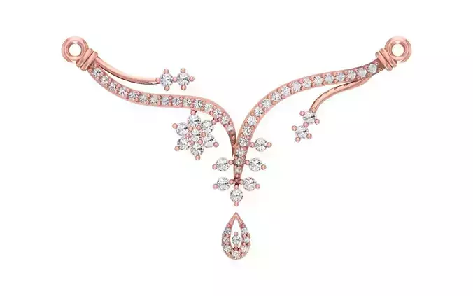 Women Necklace Pendant 3dm STL OBJ FBX Renders Details