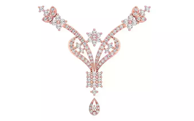 Women Necklace Pendant 3dm STL OBJ FBX Renders Details