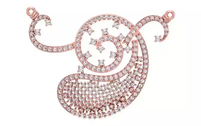 Women Necklace Pendant 3dm STL OBJ FBX Renders Details