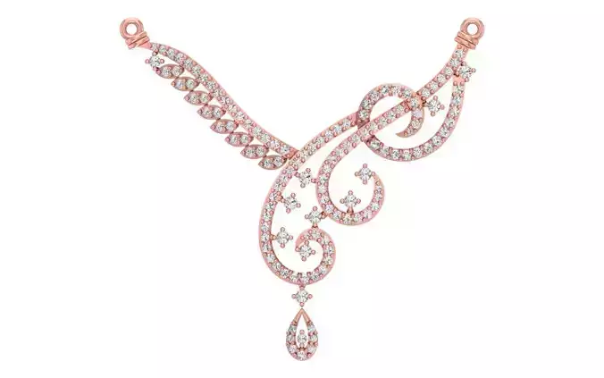 Women Necklace Pendant 3dm STL OBJ FBX Renders Details