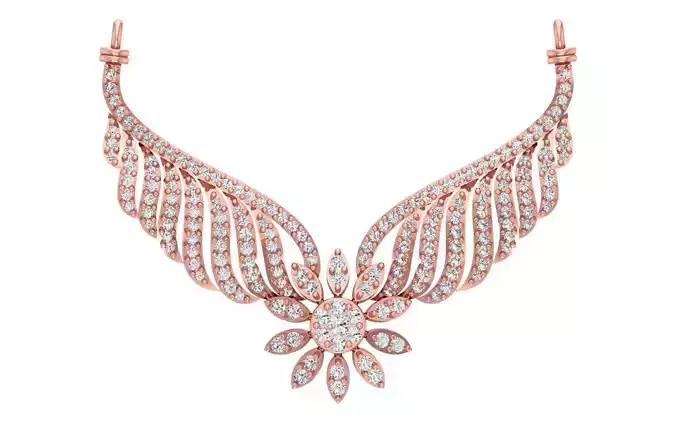 Women Necklace Pendant 3dm STL OBJ FBX Renders Details