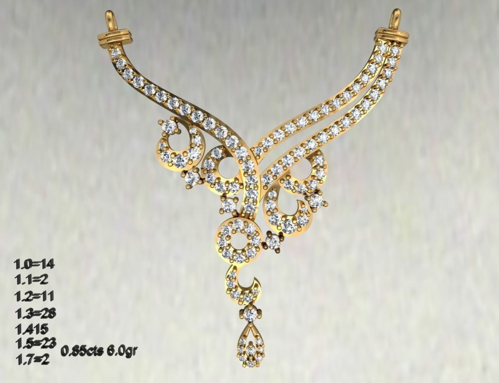 Women Necklace Pendant 3dm STL OBJ FBX Renders Details 3D print model_3