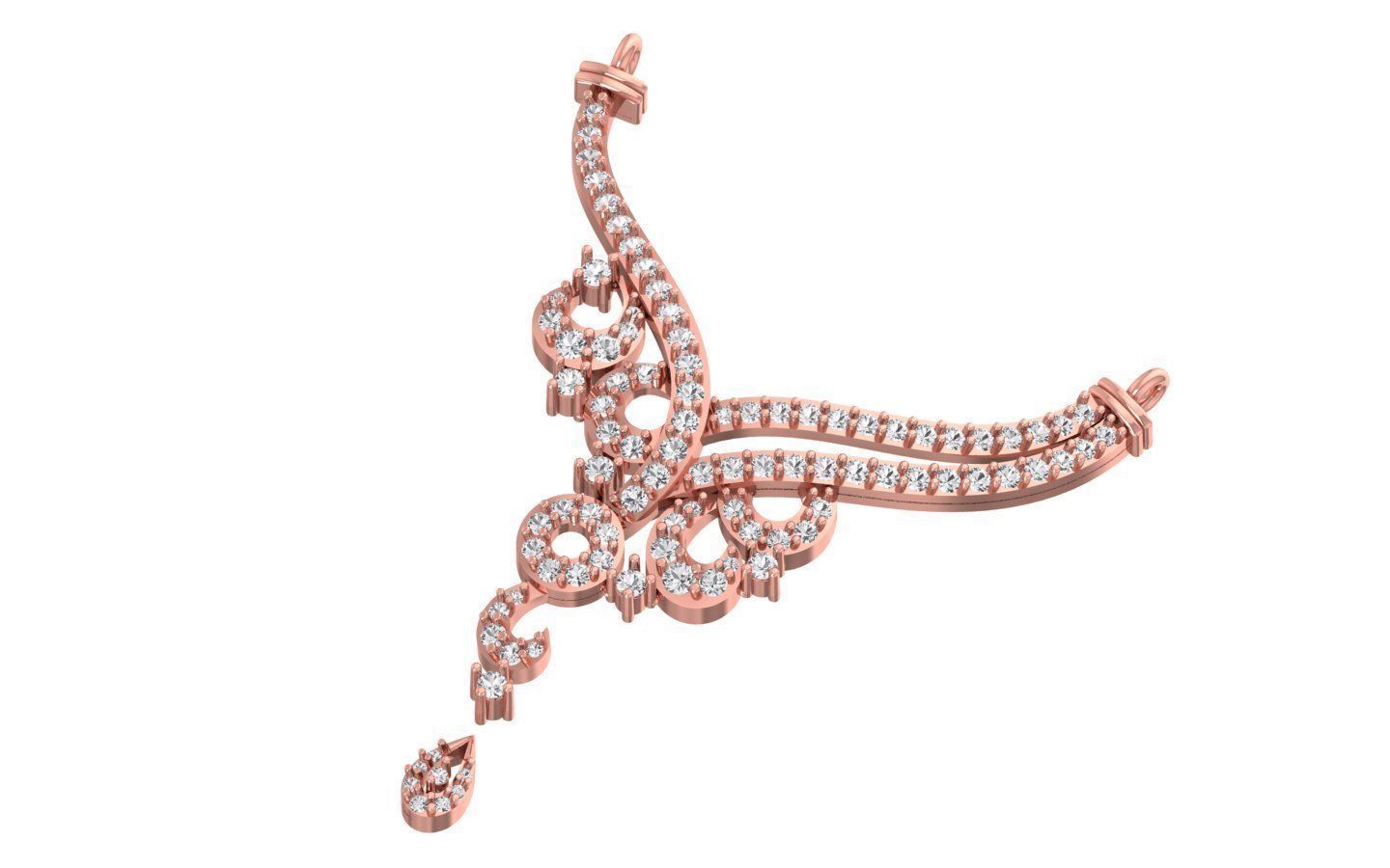 Women Necklace Pendant 3dm STL OBJ FBX Renders Details 3D print model_2