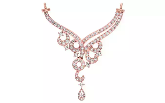 Women Necklace Pendant 3dm STL OBJ FBX Renders Details