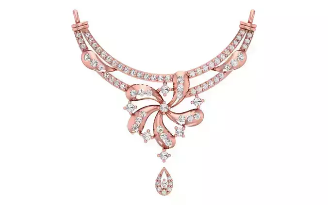 Women Necklace Pendant 3dm STL OBJ FBX Renders Details