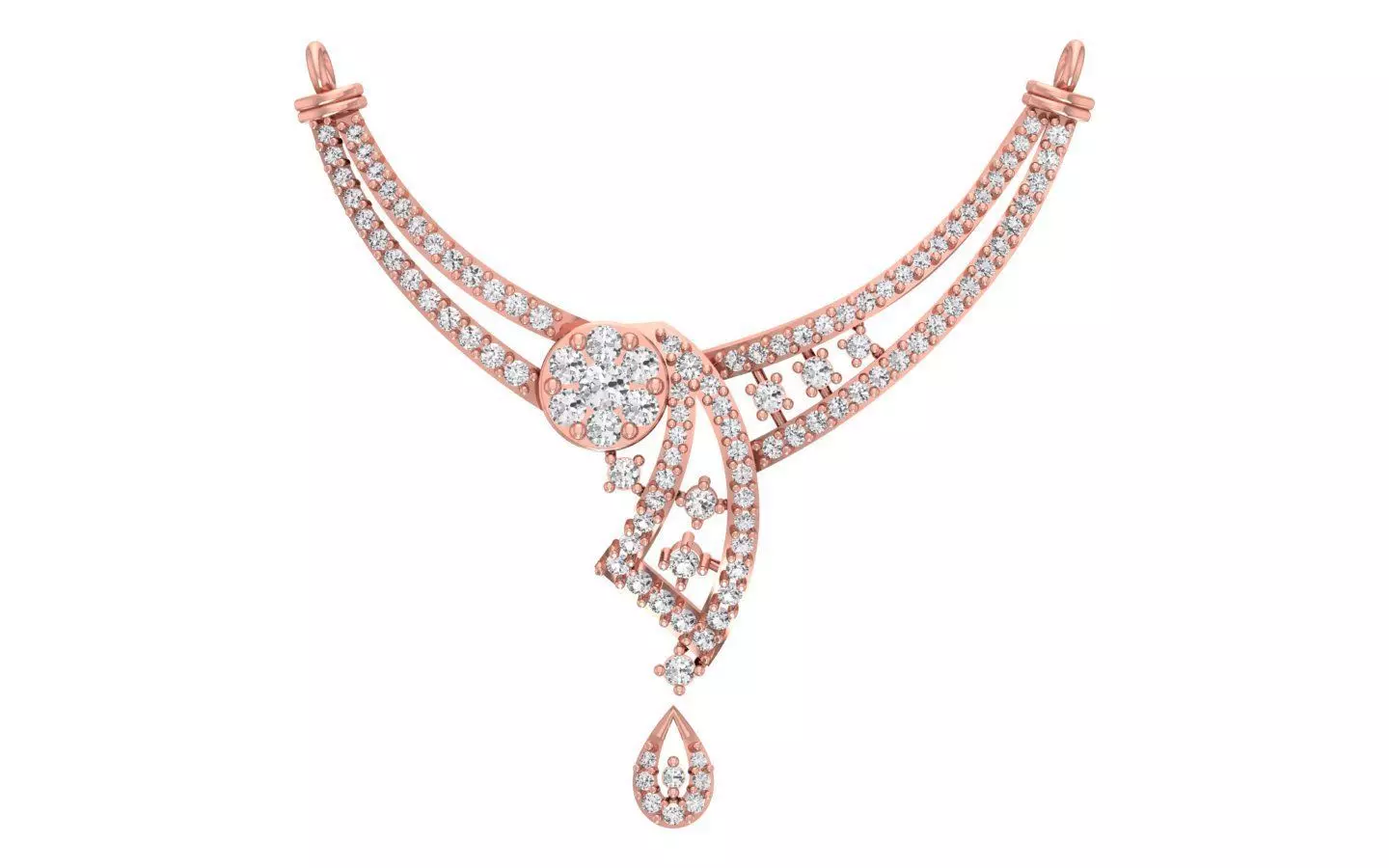 Women Necklace Pendant 3dm STL OBJ FBX Renders Details 3D print model_0