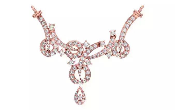 Women Necklace Pendant 3dm STL OBJ FBX Renders Details