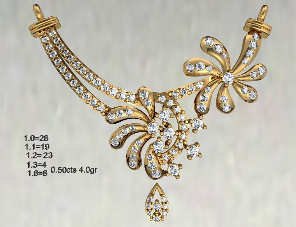 Women Necklace Pendant 3dm STL OBJ FBX Renders Details 3D print model_3