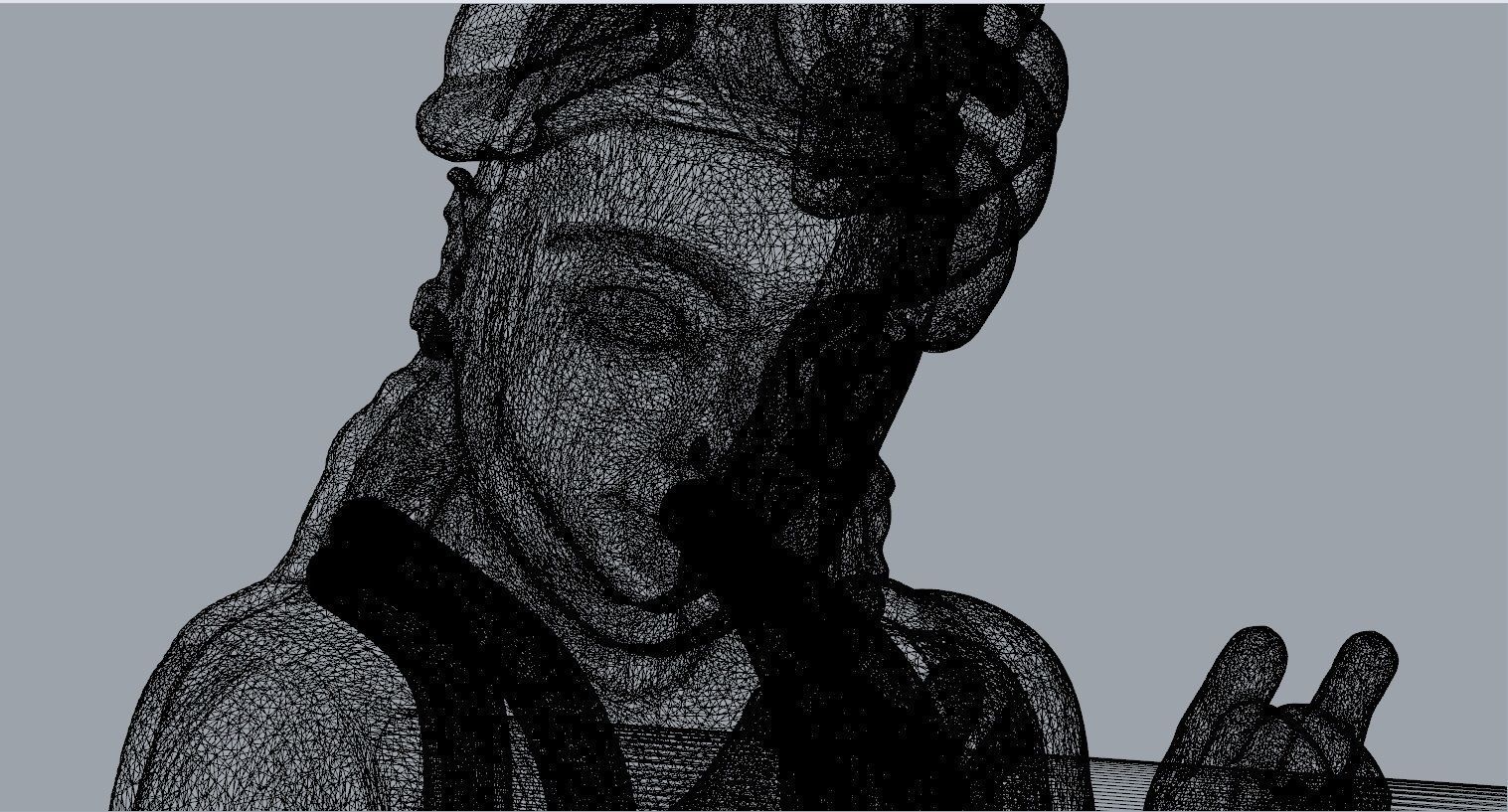 KRISHNA WITH COW 3D print model_3