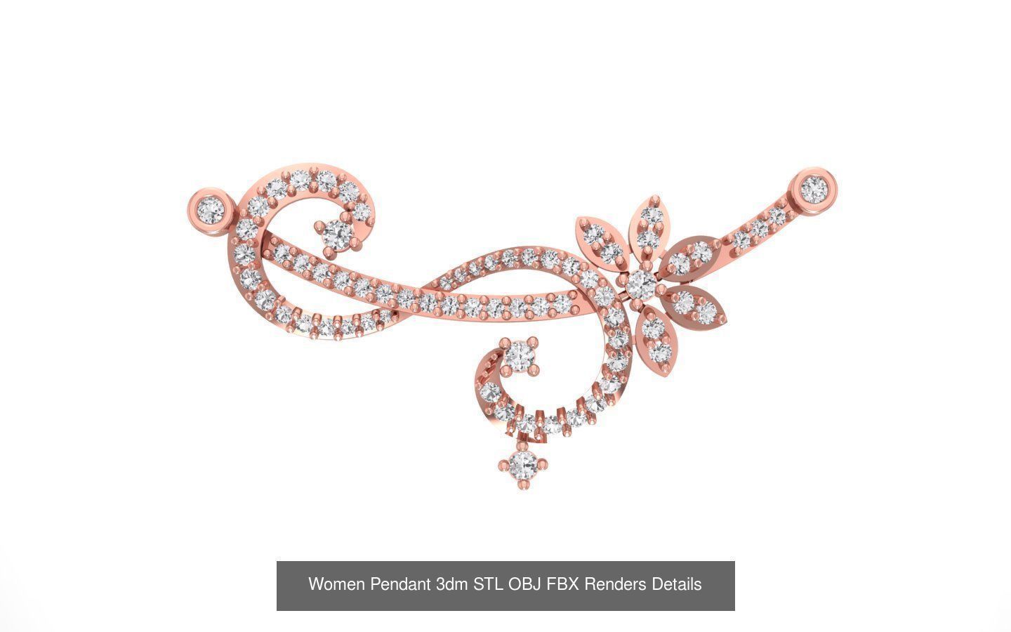 97 Women Pendant 3dm STL OBJ FBX Renders Details Collection _20
