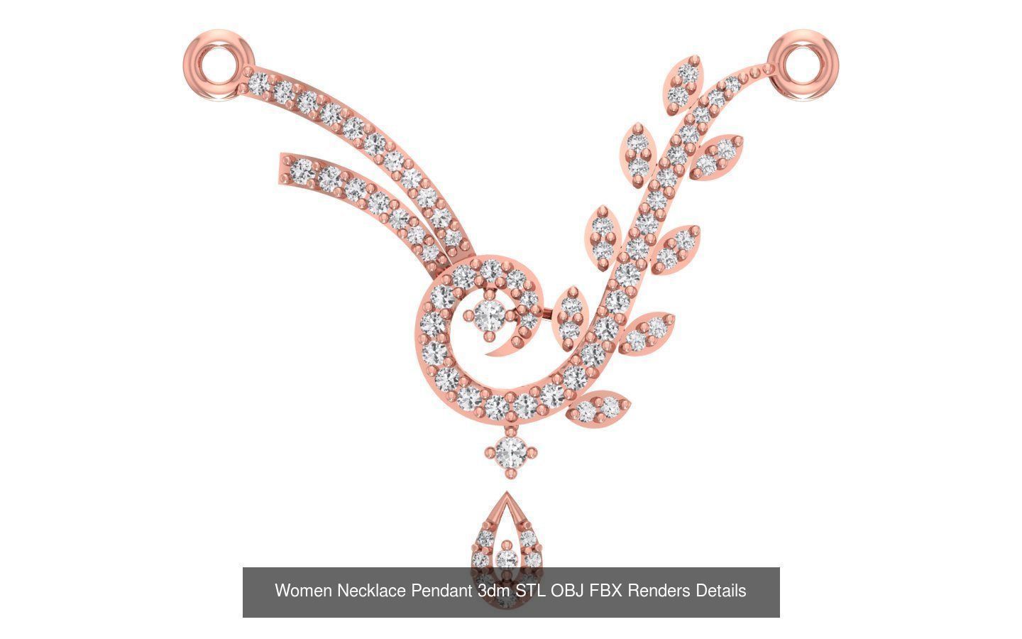 97 Women Pendant 3dm STL OBJ FBX Renders Details Collection _89