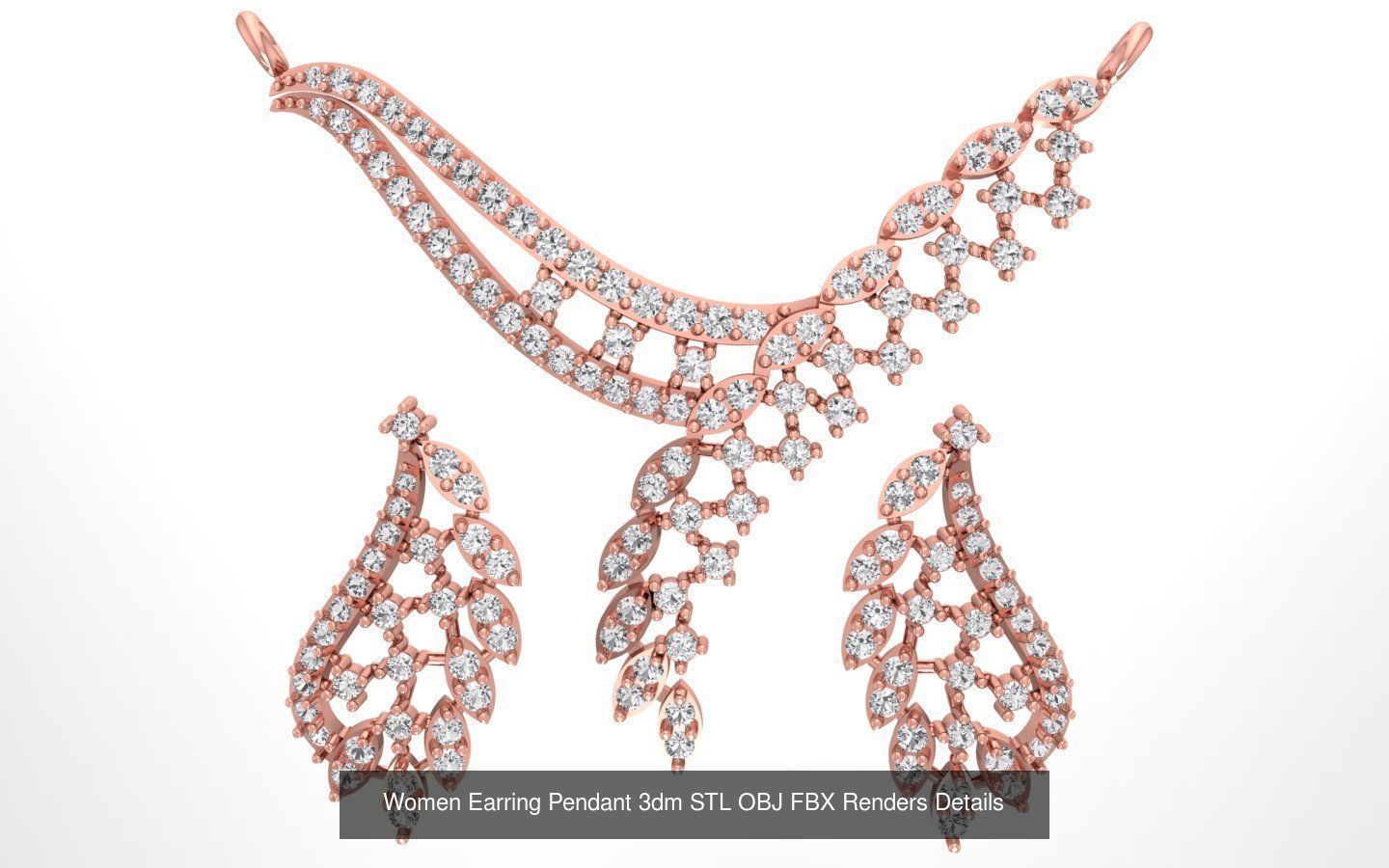 97 Women Pendant 3dm STL OBJ FBX Renders Details Collection _60