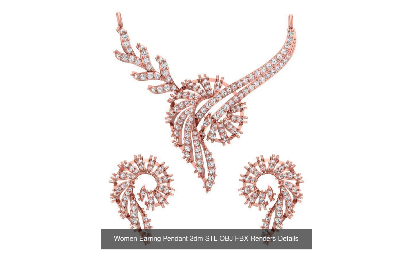 97 Women Pendant 3dm STL OBJ FBX Renders Details Collection _61