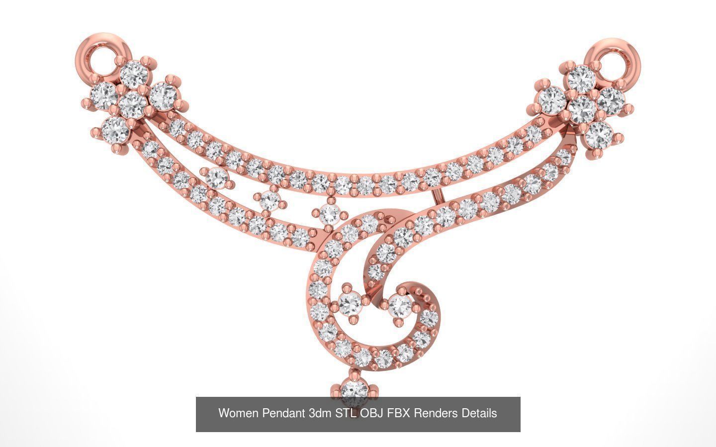 97 Women Pendant 3dm STL OBJ FBX Renders Details Collection _19
