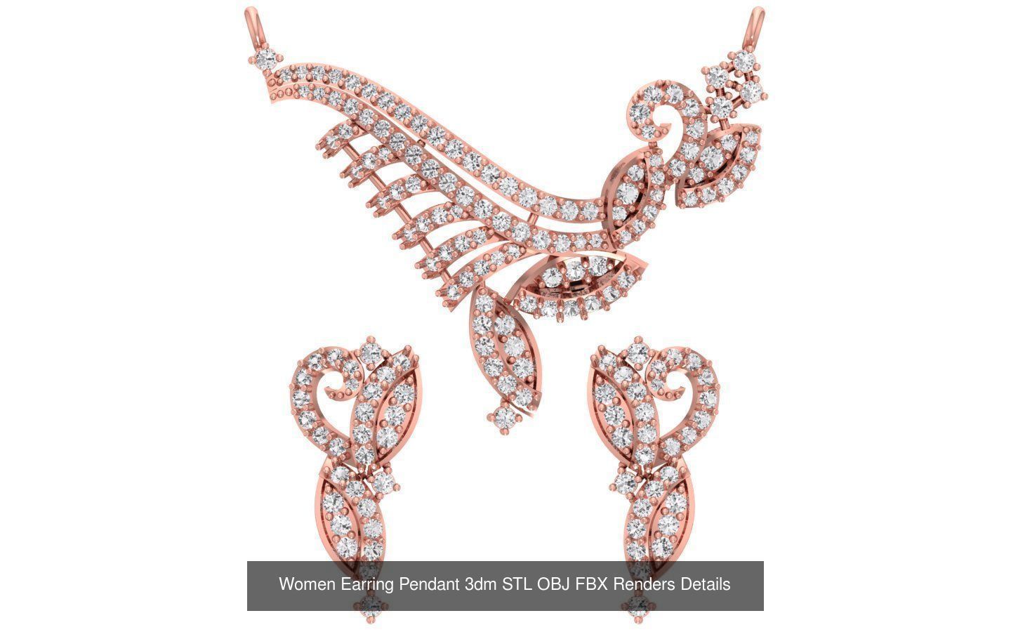 97 Women Pendant 3dm STL OBJ FBX Renders Details Collection _66