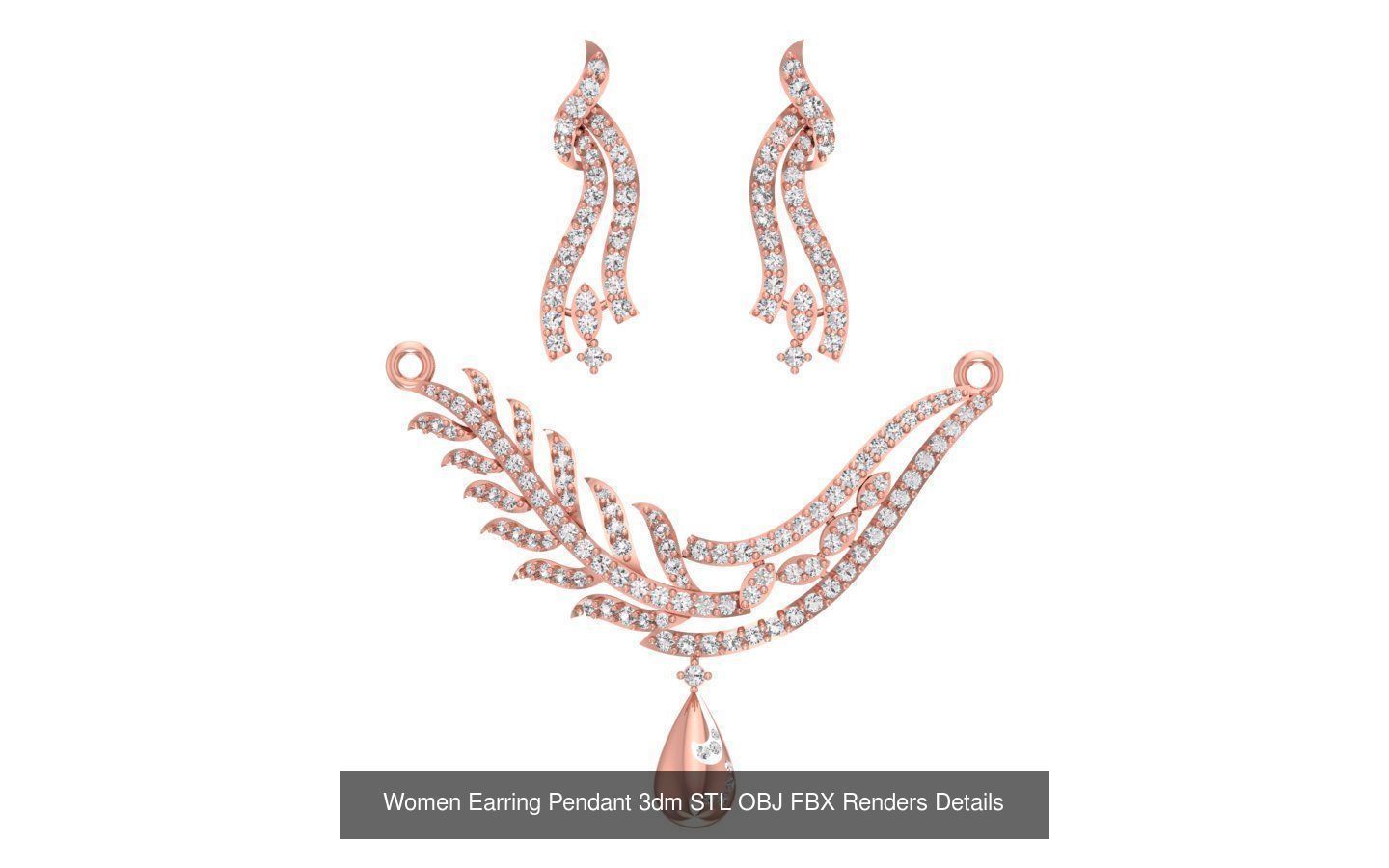 97 Women Pendant 3dm STL OBJ FBX Renders Details Collection _46