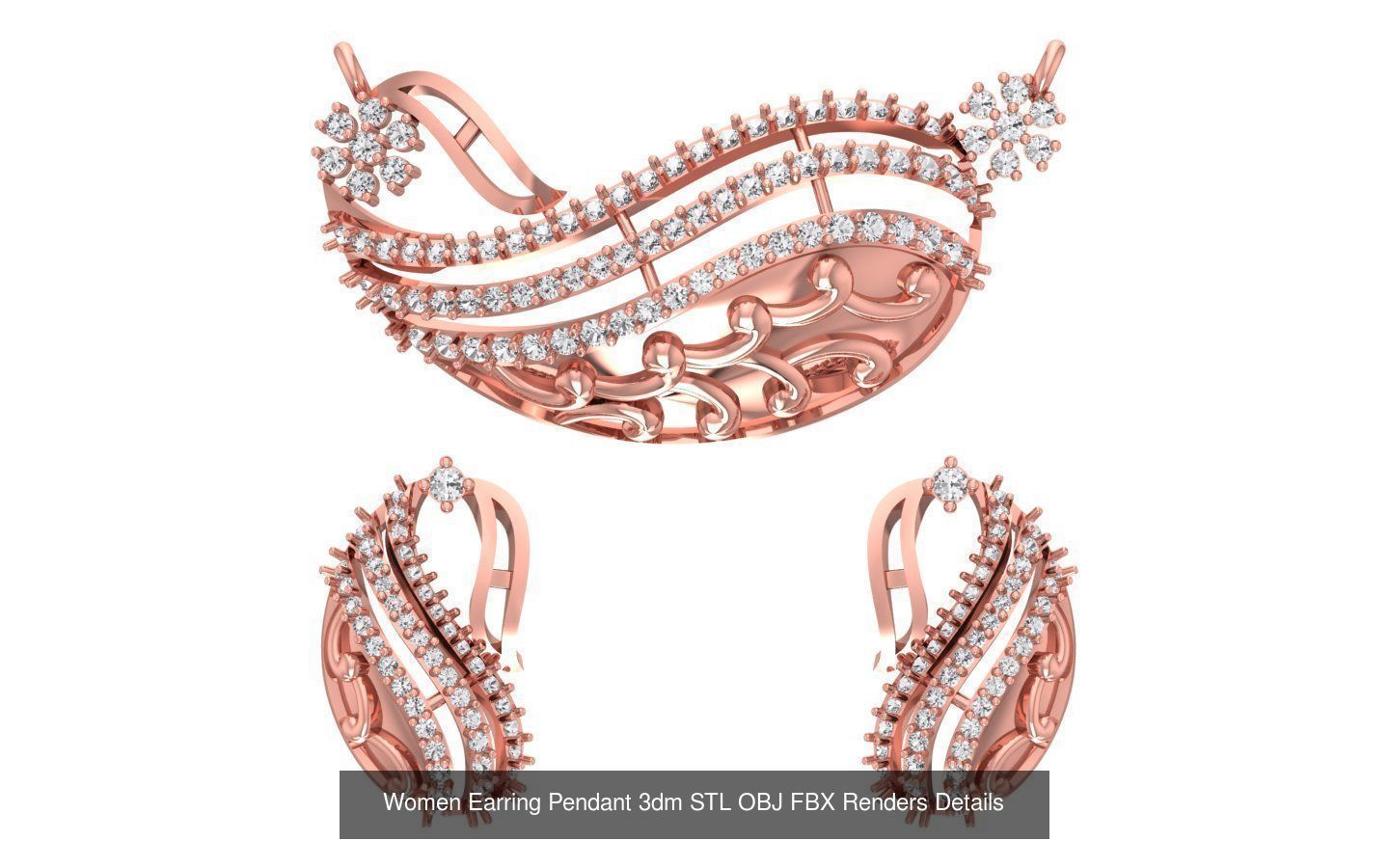 97 Women Pendant 3dm STL OBJ FBX Renders Details Collection _55