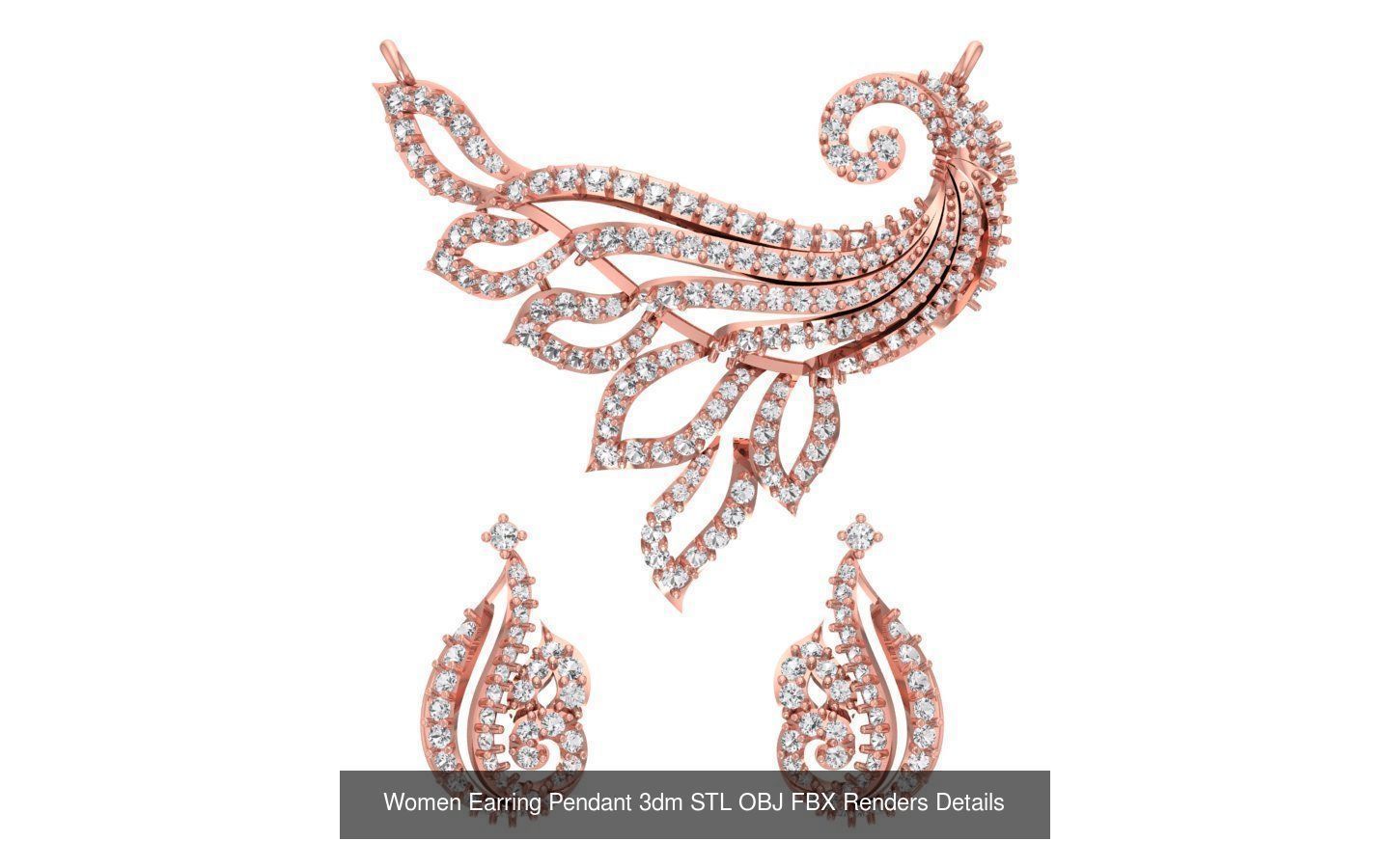 97 Women Pendant 3dm STL OBJ FBX Renders Details Collection _49