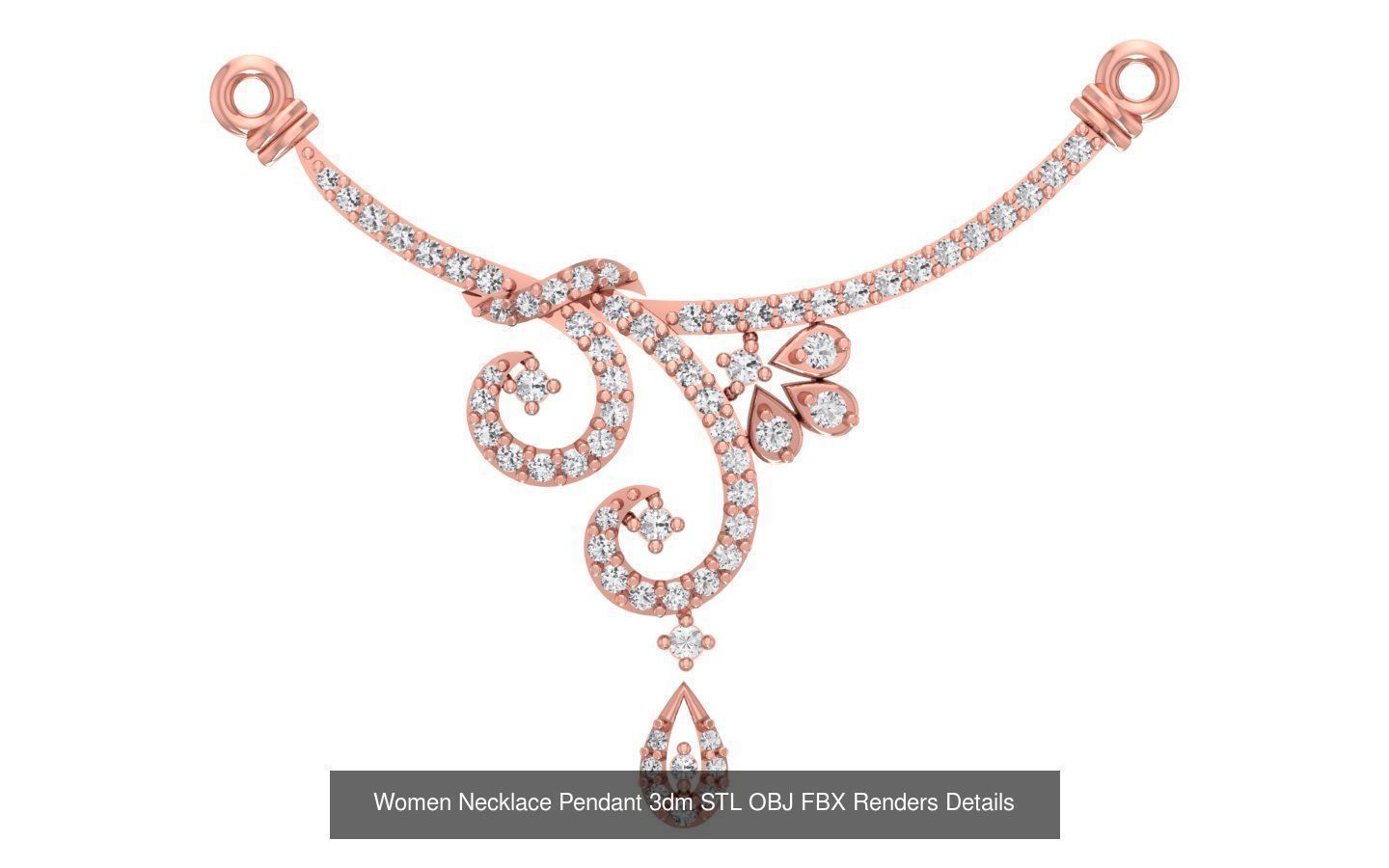97 Women Pendant 3dm STL OBJ FBX Renders Details Collection _37