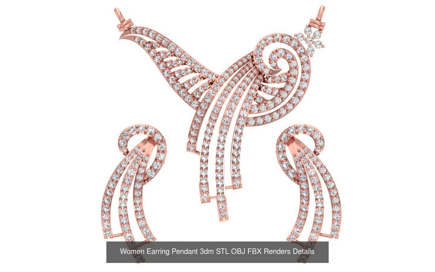 97 Women Pendant 3dm STL OBJ FBX Renders Details Collection _62