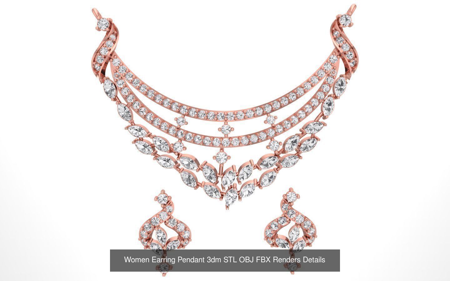 97 Women Pendant 3dm STL OBJ FBX Renders Details Collection _54